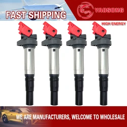 4PCS IGNITION COIL FOR DS DS3 DS4S DS5LS DS6 PEUGEOT 207CC 308CC 2008 3008 4008 5008 308 408 508 MINI 1.6T 1.8T N14 N18 N20