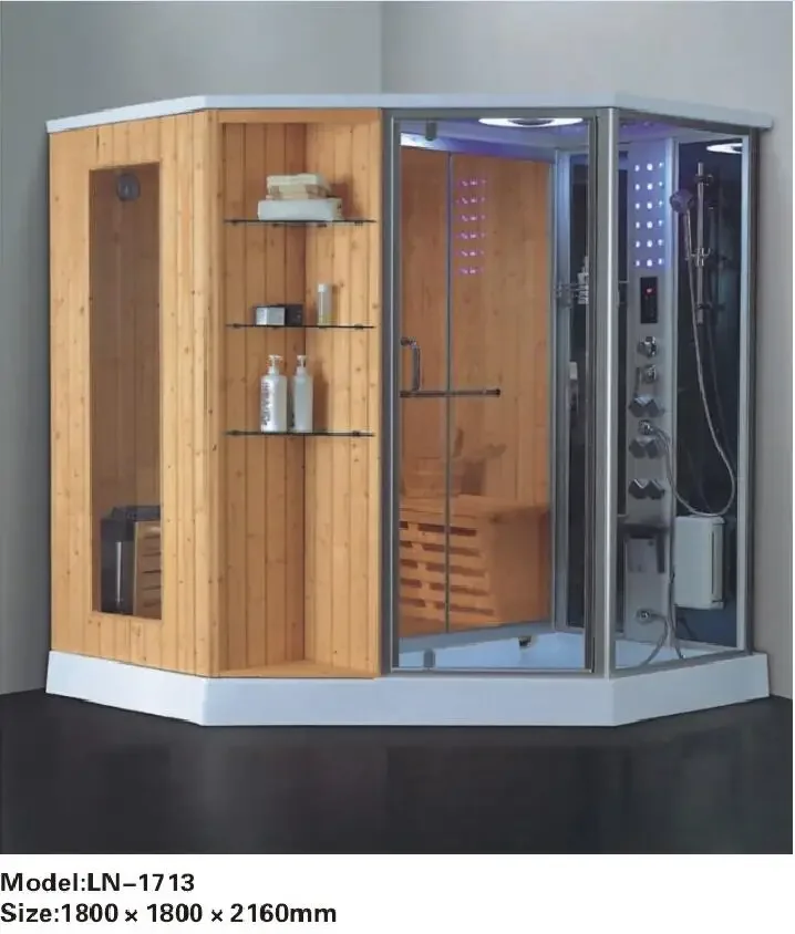 1800X1800X2150mm Dry &Wet Steam Combined Shower Enclosure Computer Control  Dry Wet CombinationSauna Cabins