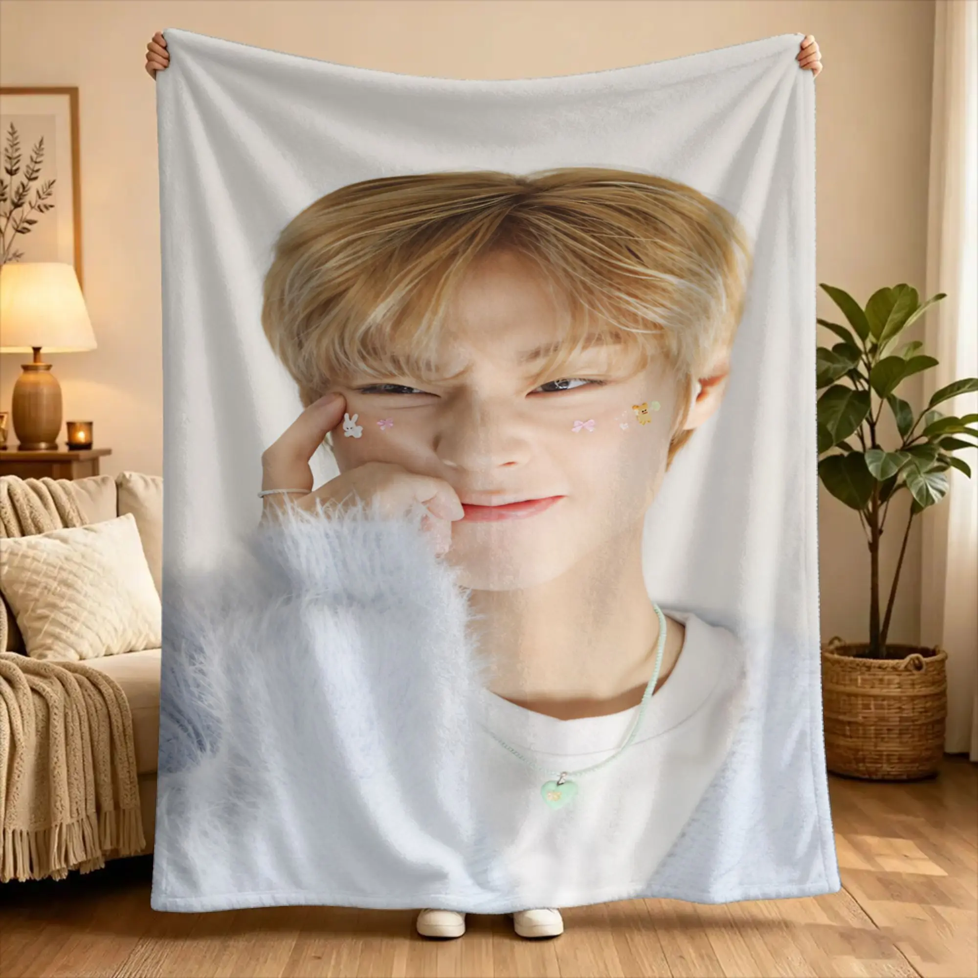 Korean Singer P-Park Ji-hoons Blanket  Airplane Travel Flannel Bedding Throws For Couch Bed Warm Customized Quality Bedspread