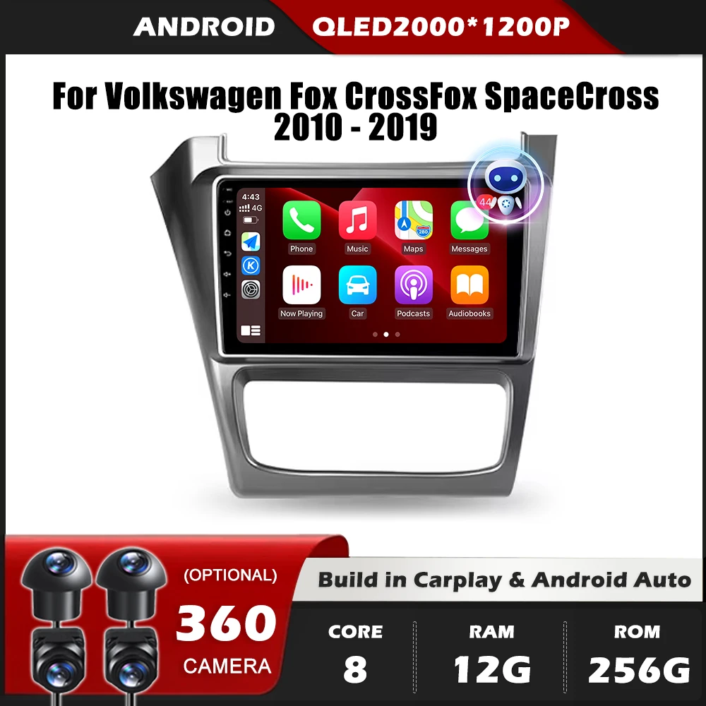 

DSP Car Radio For Volkswagen Fox CrossFox SpaceCross 2010 - 2019 Navigation GPS Android Auto Carplay Screen Bluetooth WIFI