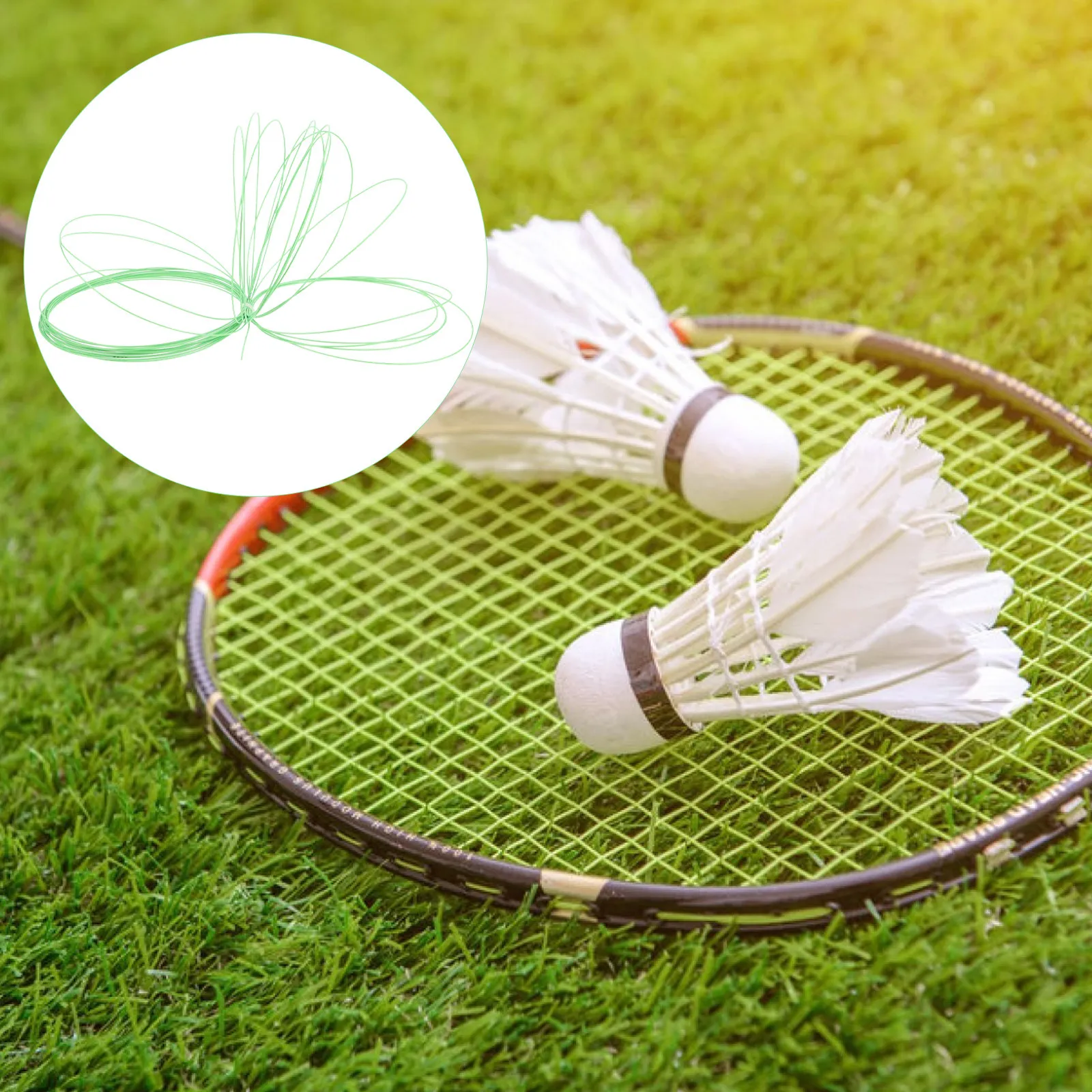 

1 Roll High Tensile Strength Nylon Badminton String Thick Design Easy Installation Long Service Life Accurate Hitting Training