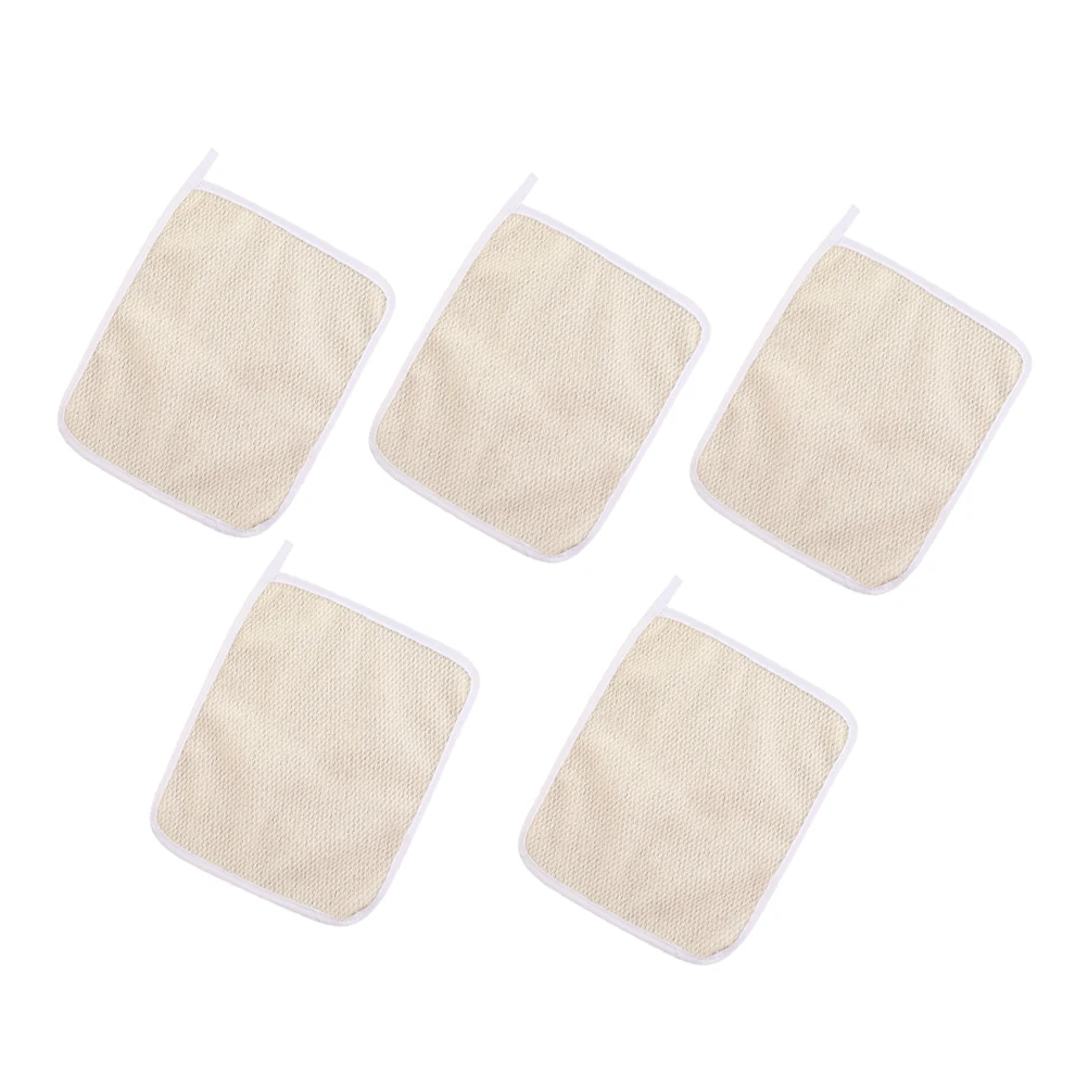 

5 Pcs Exfoliating Wash Cloths Facial Towels Body Scrubbers Nylon Bath Cloth Shower Sponge Skin Smoothing Glow Promoting Fast