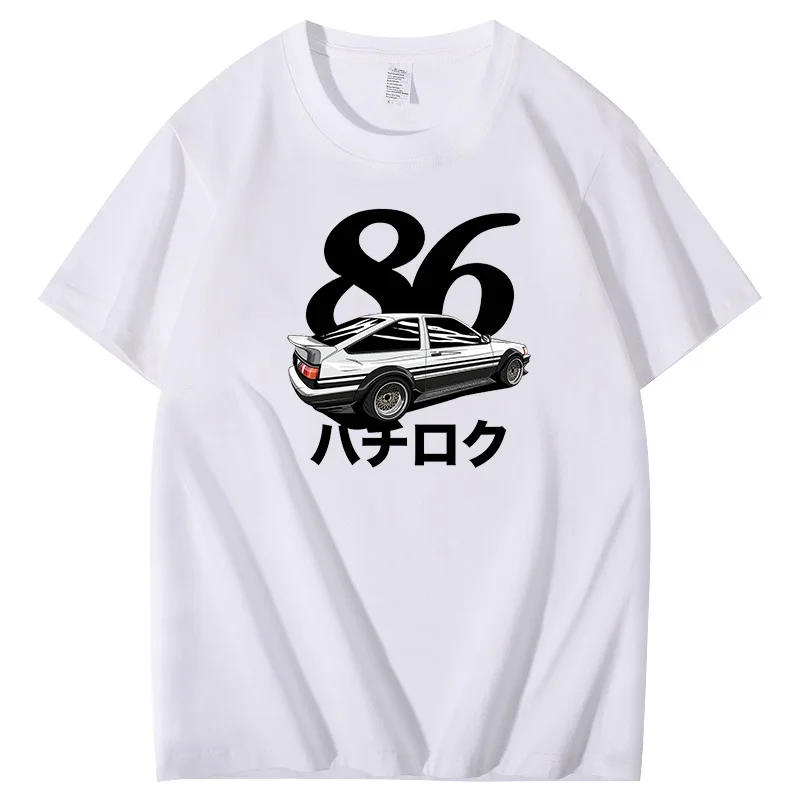 Summer t shirt for men Ae86 Hachi Roku Retro Graphic T-Shirts Cotton Tees Tops Oversize short sleeve t-shirts Men's clothing