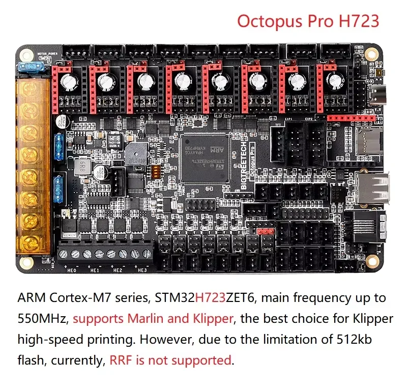 Bigtreetech Btt Octopus Pro Moederbord 32bit Control Board Tmc5160 Pro Tmc2209 3d Printer Onderdelen Ender3 Upgrade Voor Voron