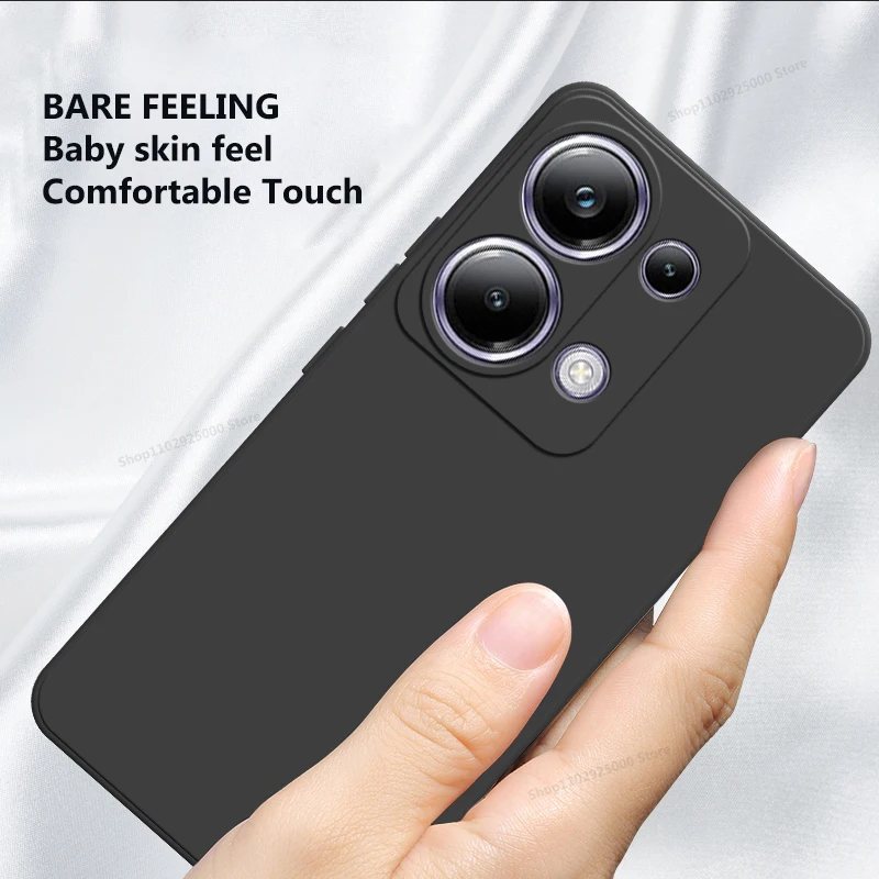 Poco M6 Pro 4G Case Original Square Liquid Silicone Phone Cases For Xiaomi Poco M6 M 6 Pro Poco M6Pro PocoM6 Pro 4G Soft Cover