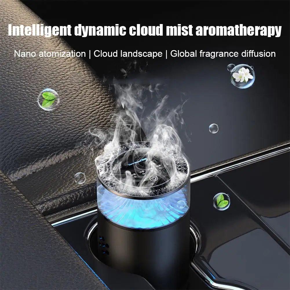 Auto Aromatherapie Cloud Mist Parfum Luchtverfrisser Auto Geurverspreider Oplaadbare Langdurige Luchtverfrisser Met Omgevingslicht