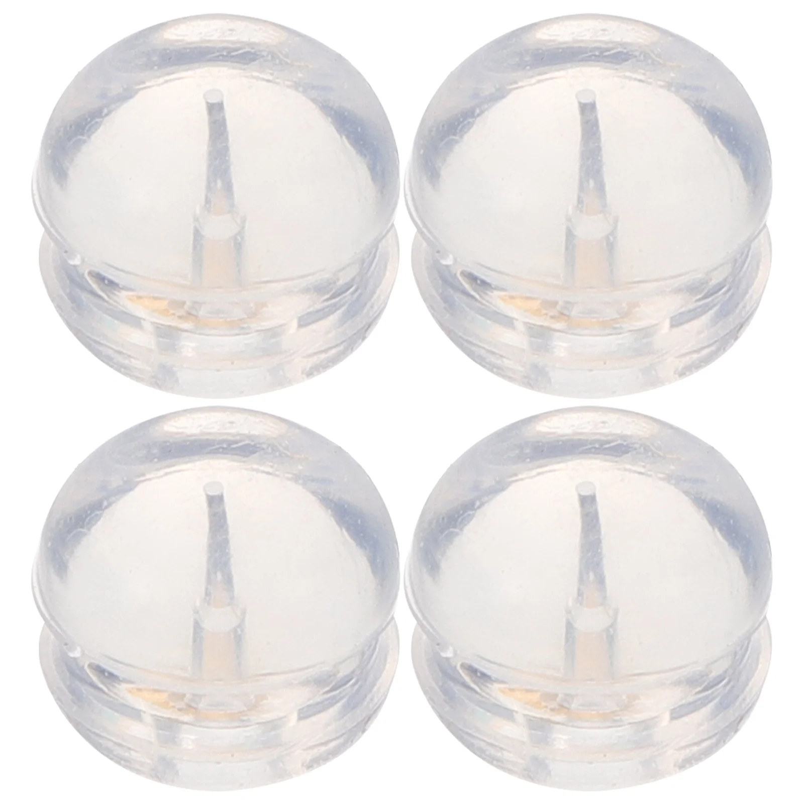 4 шт. силиконовые задние части для шпилек, сменные задние части колец для ушей, маленькая подложка для сережек, стопоры для сережек с пирсингом, фурнитура для ювелирных изделий