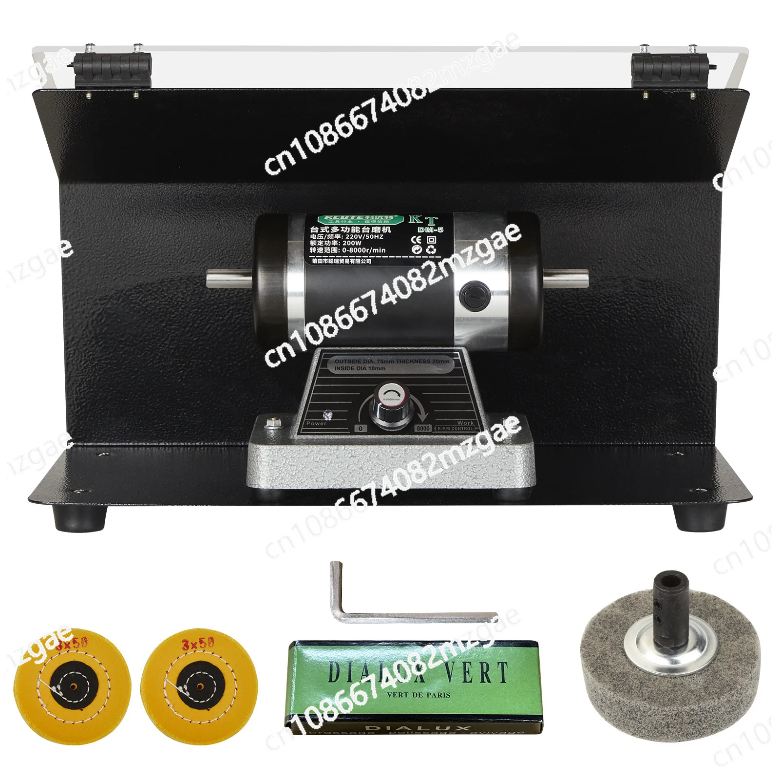 

Desktop cloth wheel polishing machine Small table mill Adjustable speed double head electric grinding wheel machine