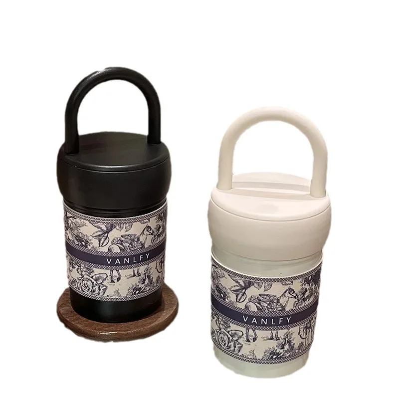 High Appearance Level Stainless Steel Thermos Cup Ins Female Simple Niche High-end Straight Drink Cup Water Cup