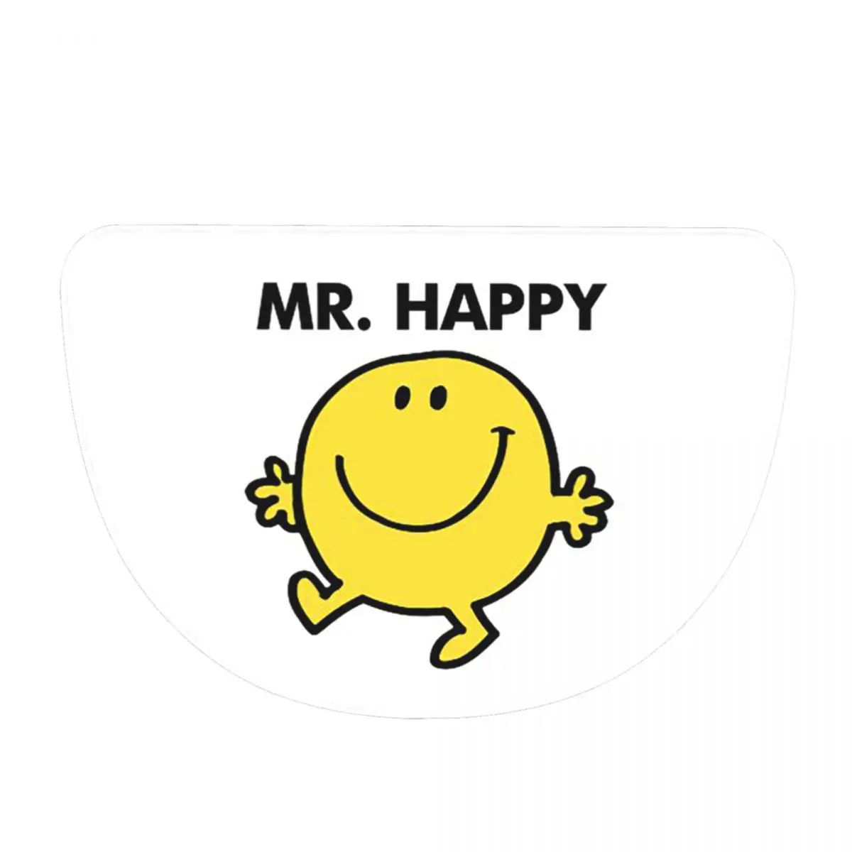 Mr. Men Cute Little Miss Popular Soft Flannel Half Round Doormat Non Slip Bathroom Mat Absorbent Floor Carpet for Garage