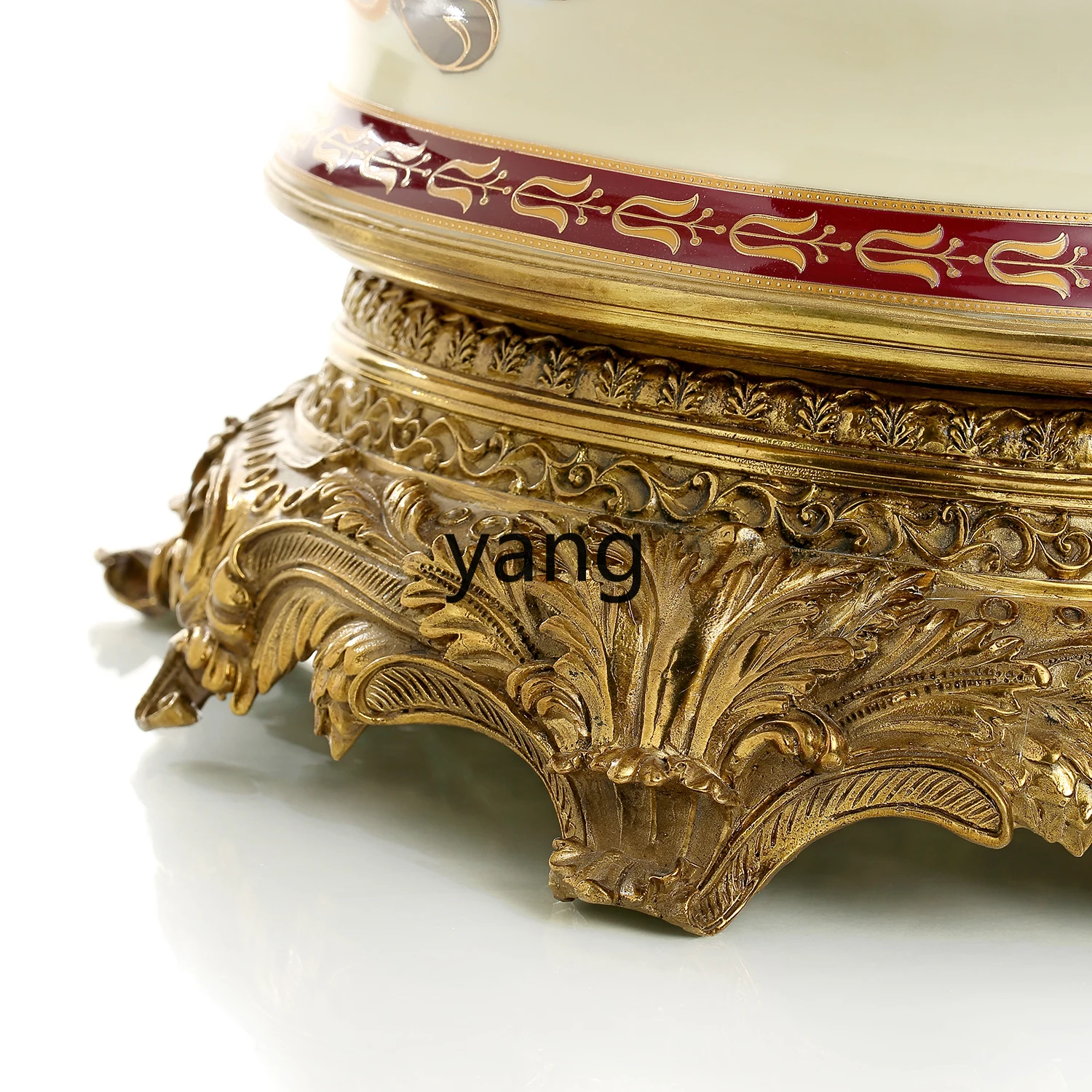 LTT hand-painted ceramic copper flower pot