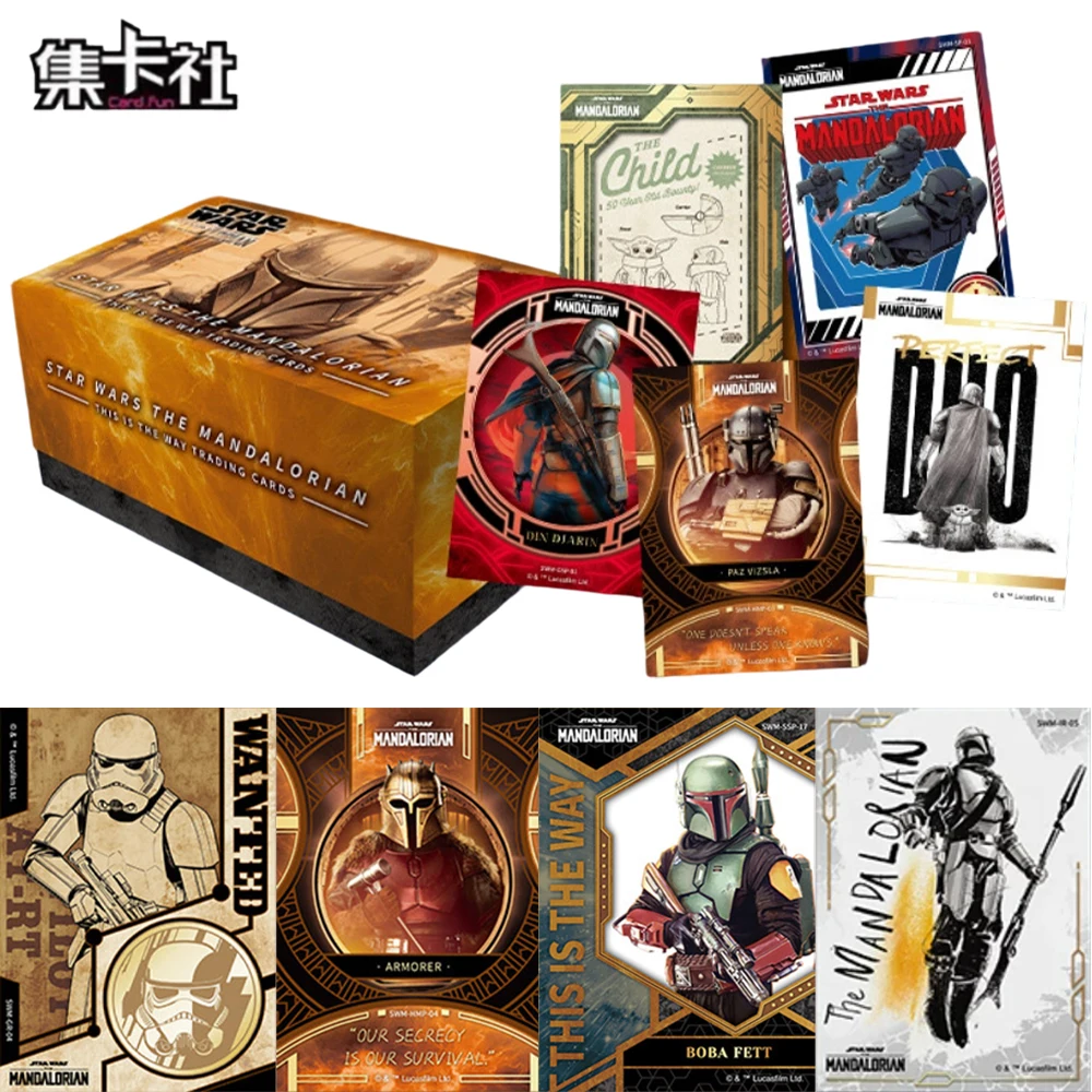 

Card.fun Genuine Star Wars The Mandalorian Booster Pack Mandalorian & Grogu Illustrated Foil Rare Collectible Trading Cards
