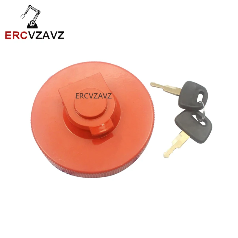 

2 Key Locking Fuel Tank Cap Ass'y for Hitachi EX200-2 EX120-2 Excavator Parts