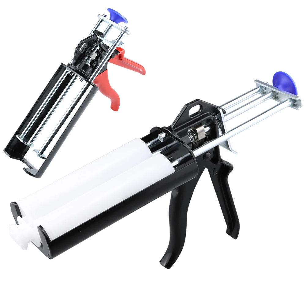 Epoxy Gun 200mL (1:1 2:1 Mix Ratio) Dual Component Applicator Caulking Gun Metal Glue Gun for Plastic Repair Epoxy and Adhesives