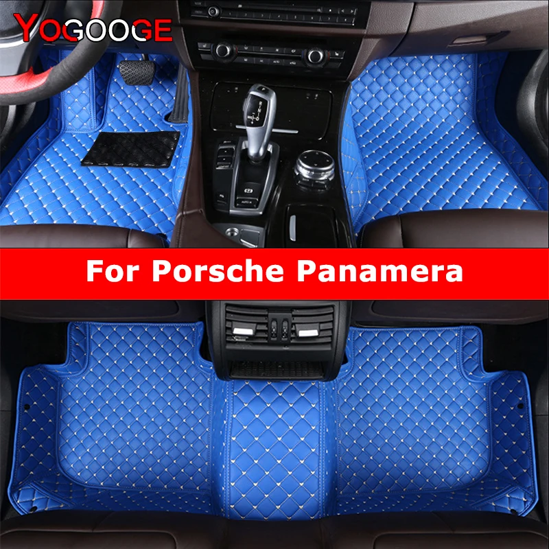 

YOGOOGE Custom Car Floor Mats For Porsche Panamera 2009-2023 Auto Carpets Foot Coche Accessorie
