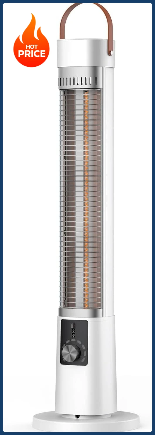 

[Limited Time Offer!]Outdoor Heater for Patio, 1500W Infrared Electric Heaters Indoor w/Remote, 60° Oscillation, 9H Timer, 9 Hea