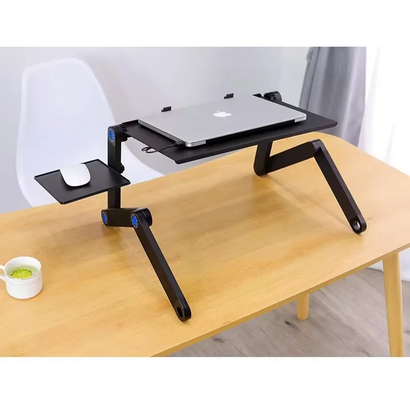 Aluminum alloy laptop desk foldable bed desk desk for lazy people in the dormitory heat dissipation bracket flat small table