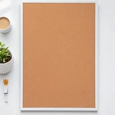 

Cork Bulletin Decorative Memo Office Thick Wall Notice Board White Frame Large Size For Photos Notes Memos Decorative Message