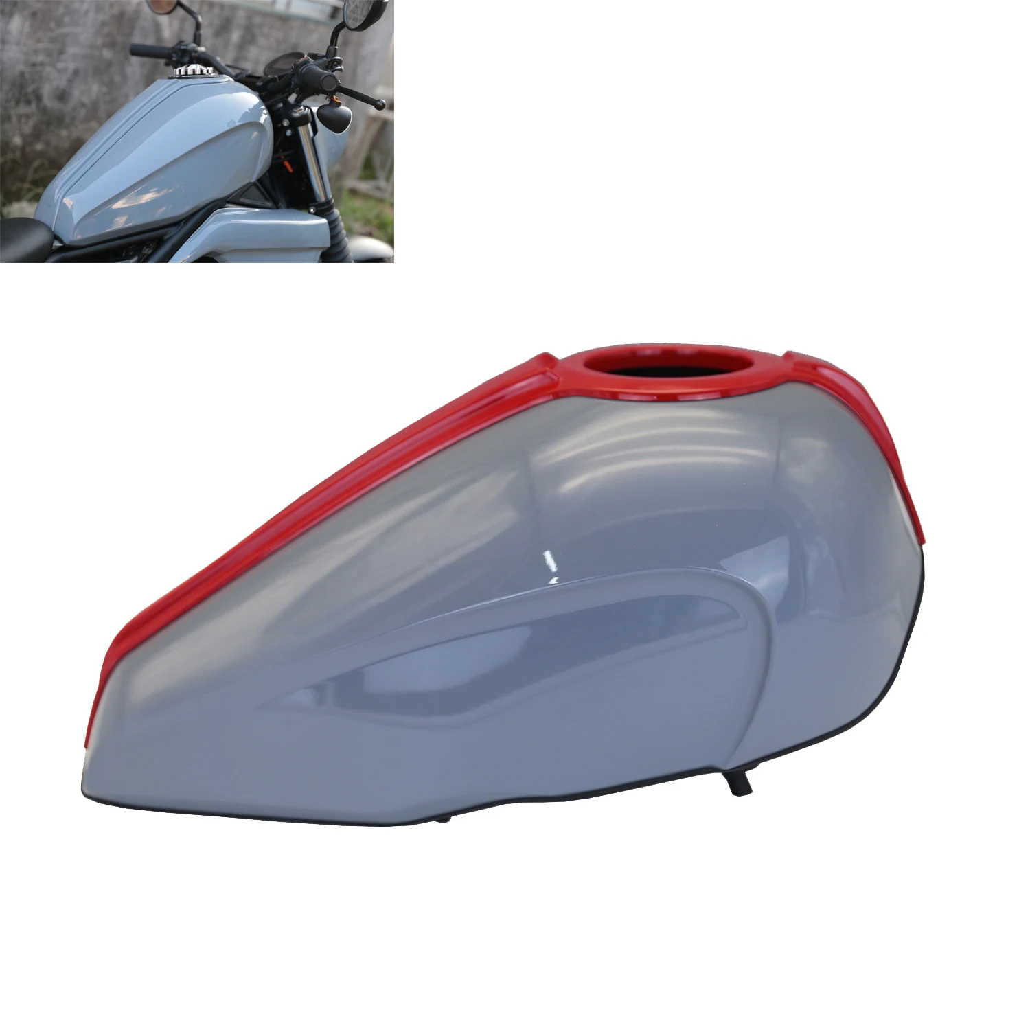 Gunship Gray Fuel Gas Tank Cover Fairing Cowl Fit For Honda Rebel CMX 500 CMX 300 2017-2023