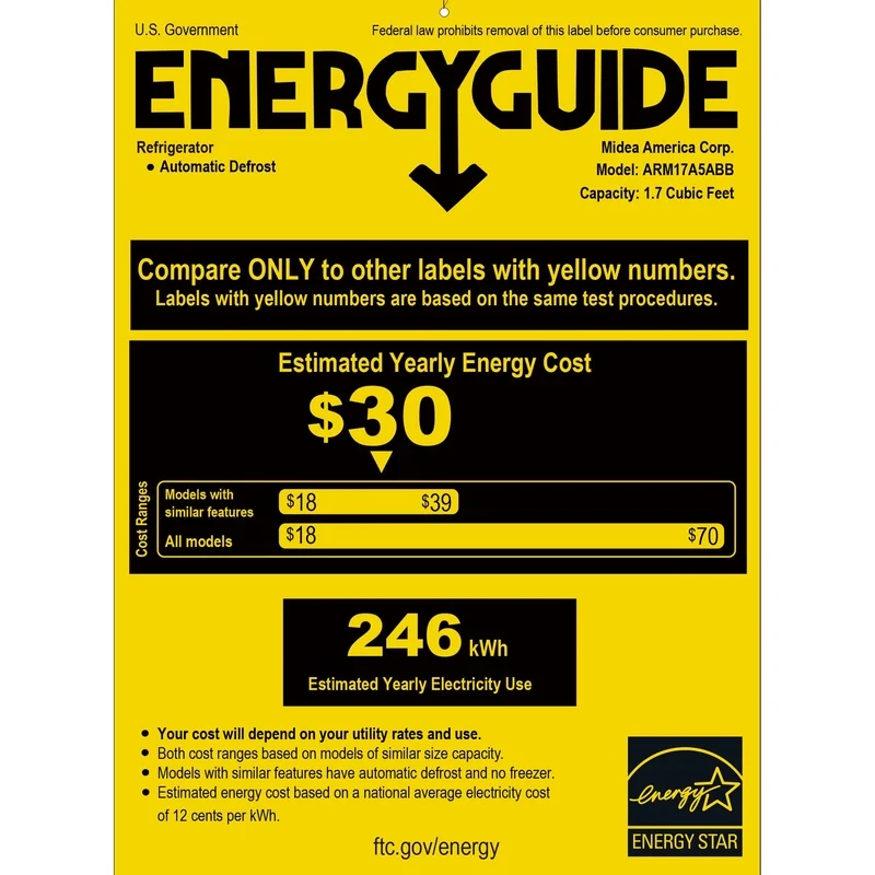 Compact Mini Fridge No Freezer Adjustable Racks Energy Efficient Child Lock Portable Refrigerator Dorm Office Bedroom