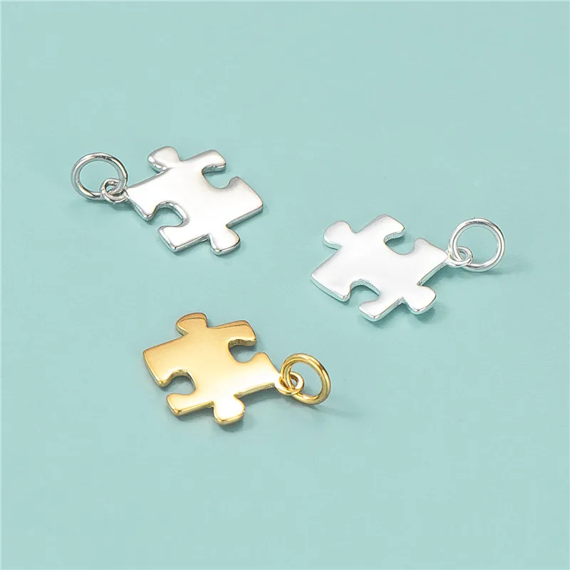 TrustDavis Real 925 Sterling Silver Fashion Creative Puzzle Charm Pendant Handmade DIY Accessories Fine Jewelry Wholesale HY429