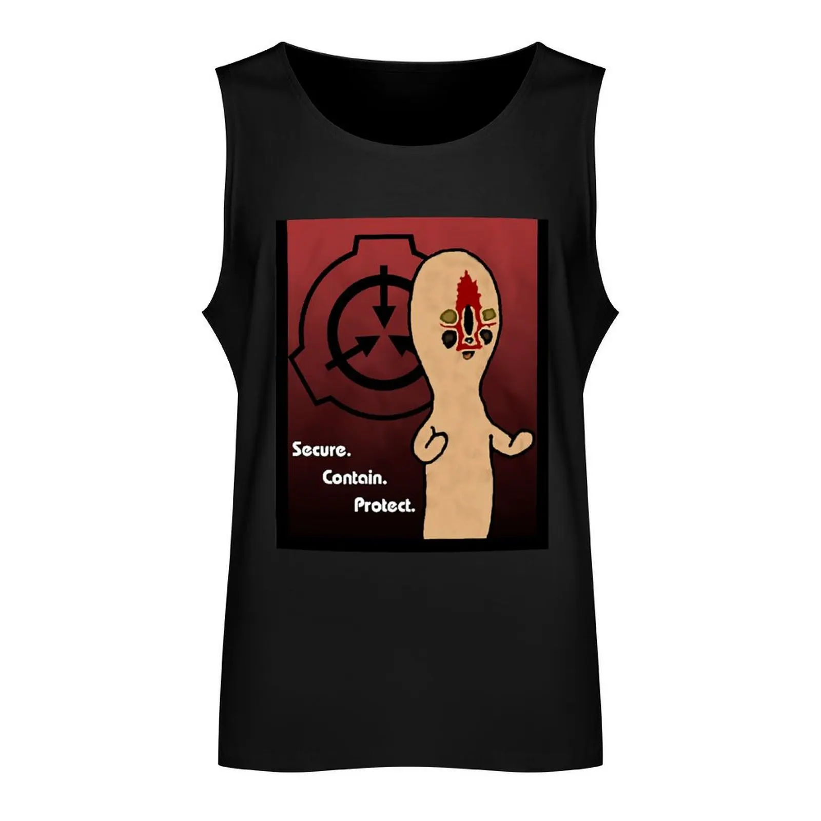 SCP Foundation - SCP-173 and Logo Tank Top fashion 2024 man Men's t shirt