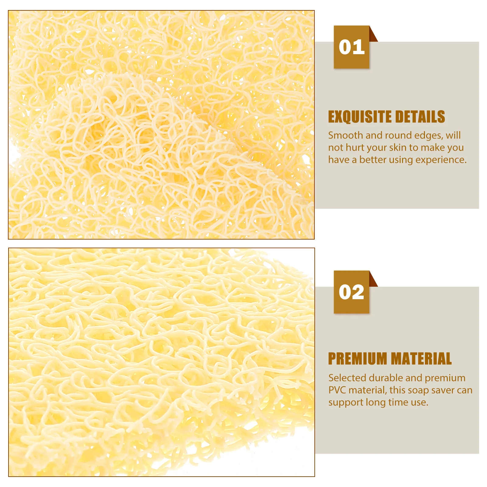 

6pcs Anti-Slip Premium Pvc Saver For Bathroom Shower Kitchen Draining Holder Recyclable Kitchen Soap Saver Soap Mat