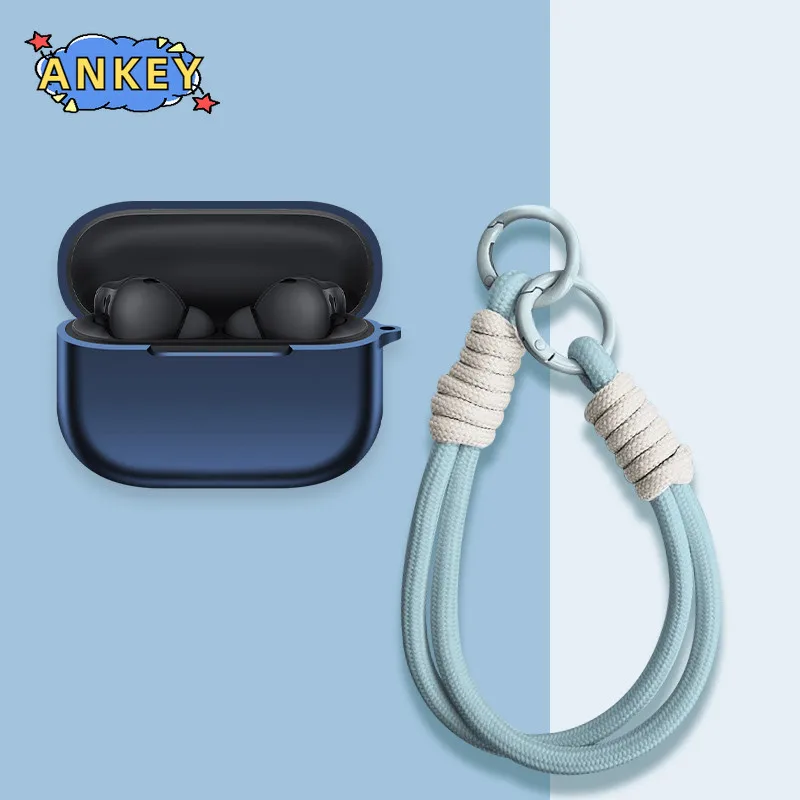 حافظة لهاتف هواوي FreeBuds SE 4 ANC مصنوعة من السيليكون الناعم ومحمولة ومقاومة للصدمات مع حبل حلقة تسلق