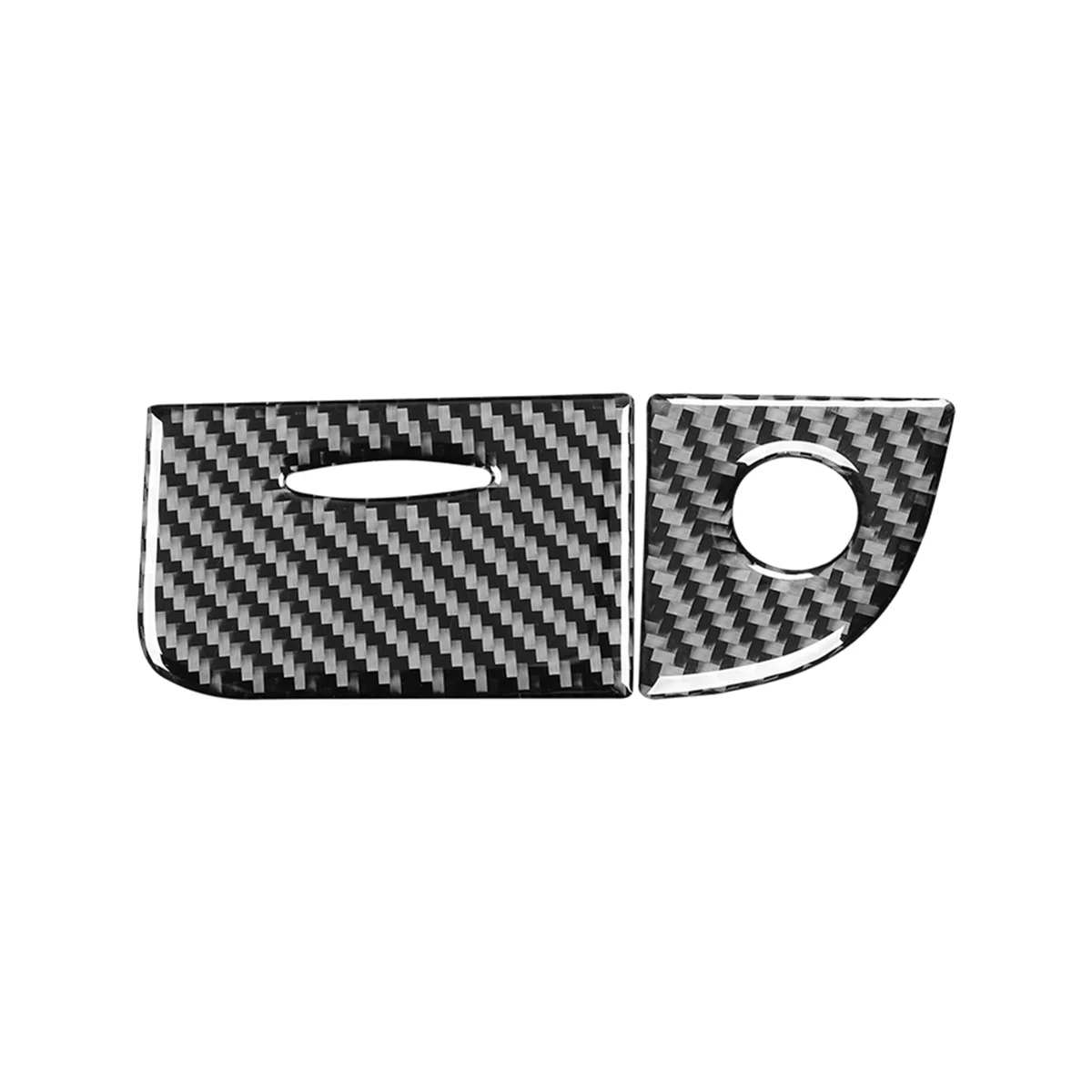 Carbon Fiber for Mercedes Benz E-Class W211 2003-2009 Copilot Storage Box Lock Cover Trim Interior Accessories