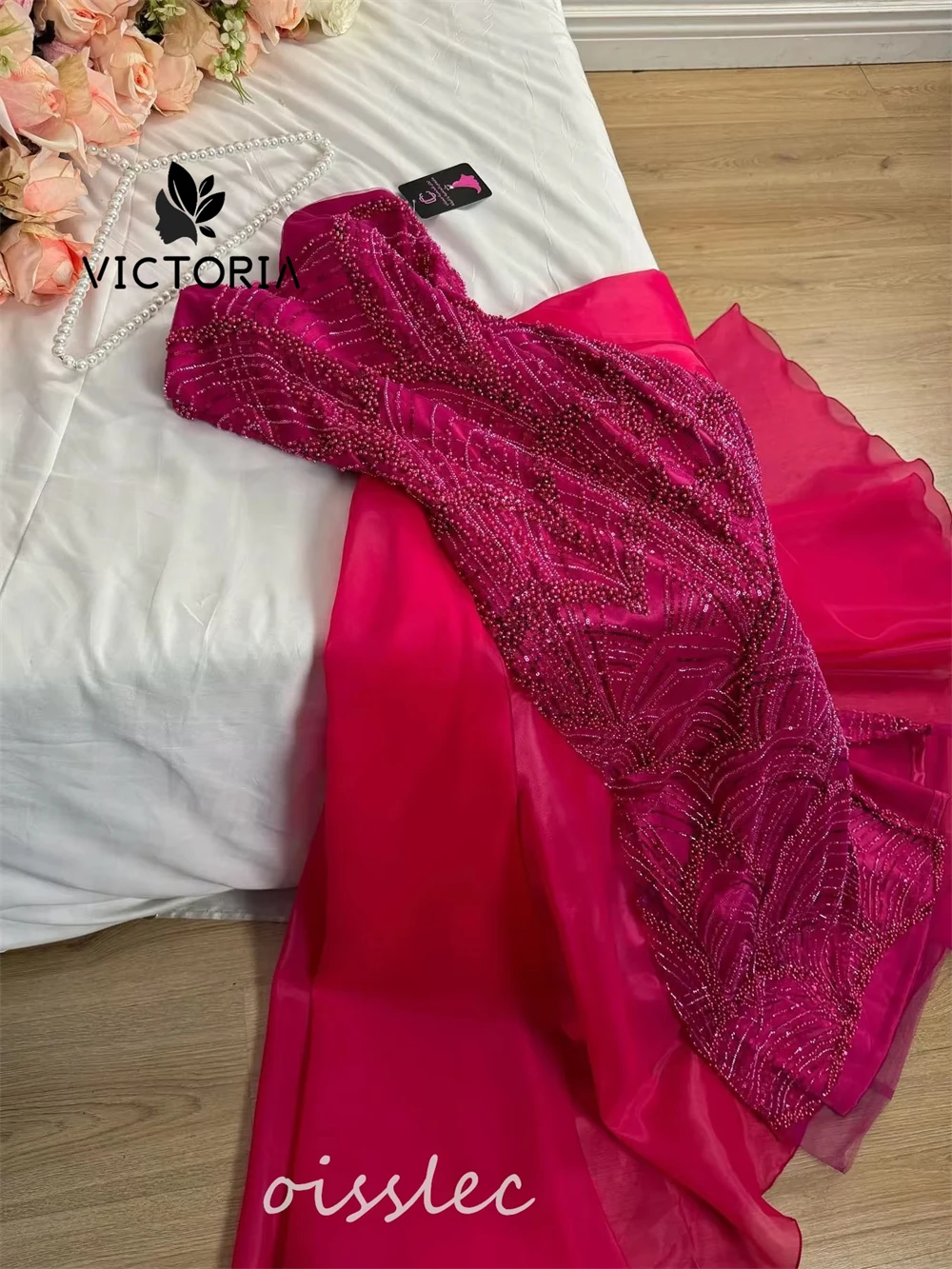 Vestidos de novia con cuentas llameantes, tren desmontable, sirena, vestidos de noche elegantes sin mangas, noche Formal, 2025 personalizado