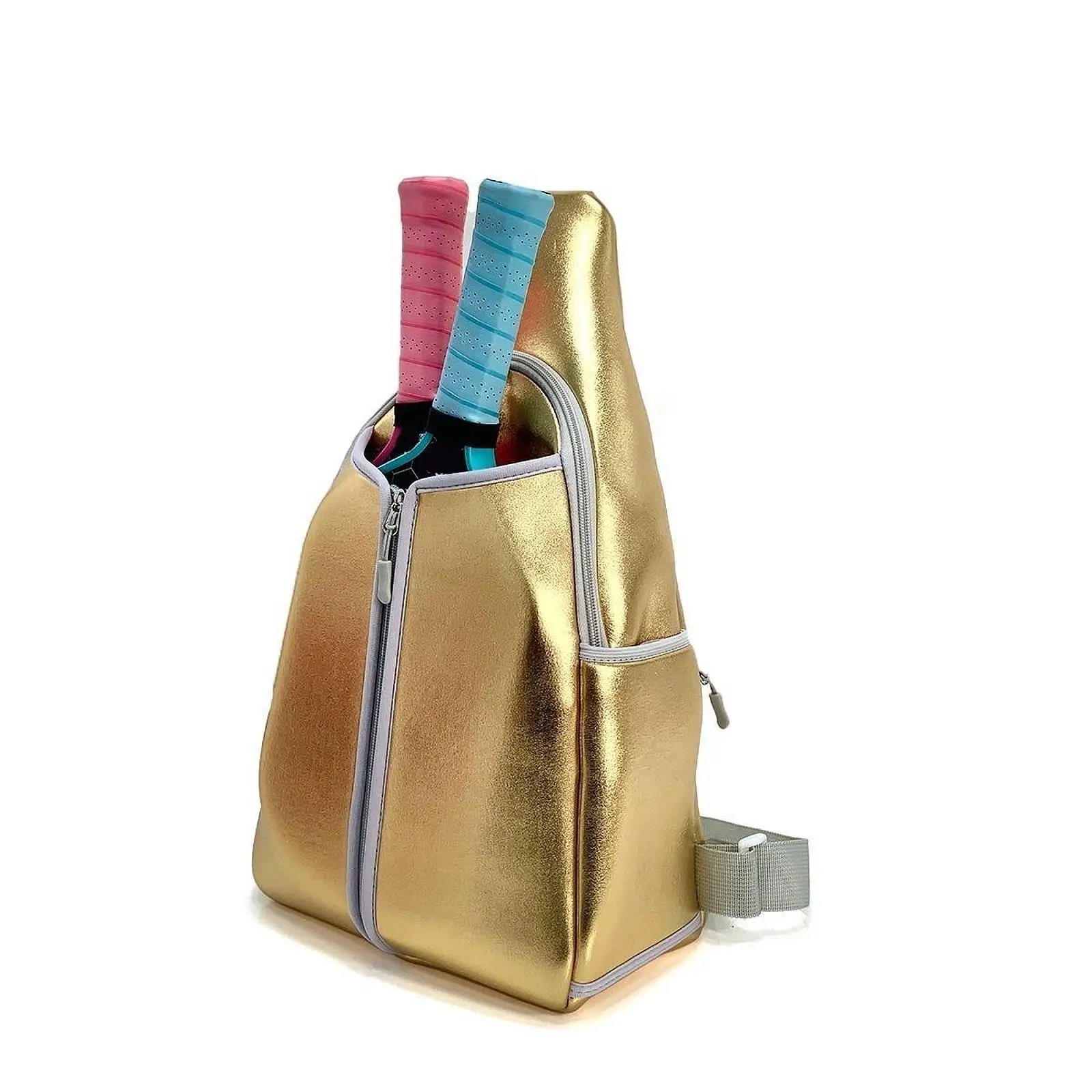 

Pickleball Bag Sling Bag for Women Sports Bag Zipper Closure Portable Lightweight Pickleball Racket Bag with Shoulder Strap