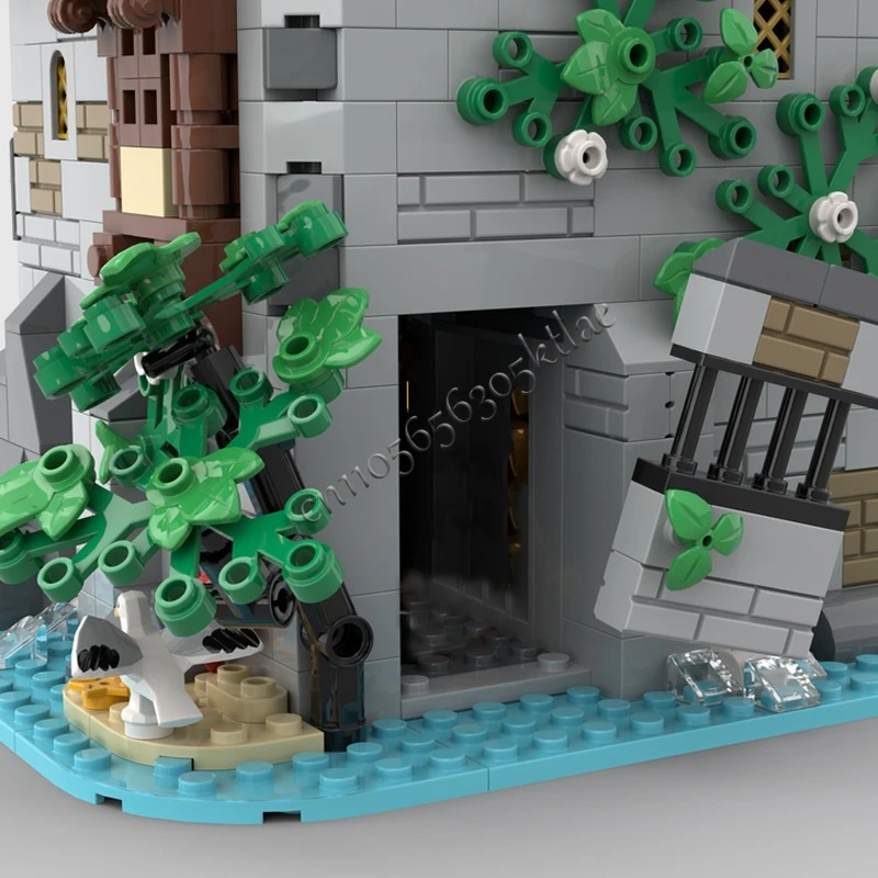 1321 ELEMENTÓW MOC Średniowieczny Nadmorski Rynek Wieża Modularny Model Klocki Konstrukcyjne Zestawy Edukacyjne Klocki do Składania Zabawki Prezent na Boże Narodzenie dla Dzieci