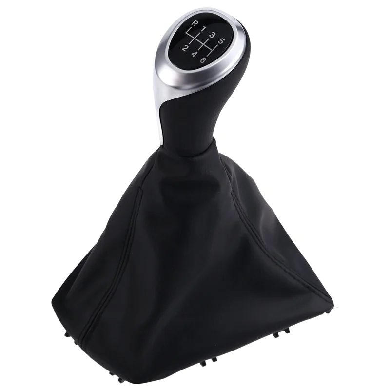 A02Q-Car 6 Speed Manual Gear Lever Stick Shift Knob With PU Leather Dustproof Boot For BMW 1 3 Series F20 F30 2011-2016