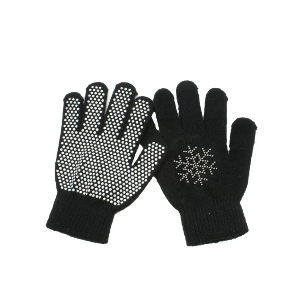 

Нескользящие перчатки для катания на коньках, защита ладоней, зимние теплые перчатки для фигурного катания, хлопковые эластичные варежки для катания на коньках для практики