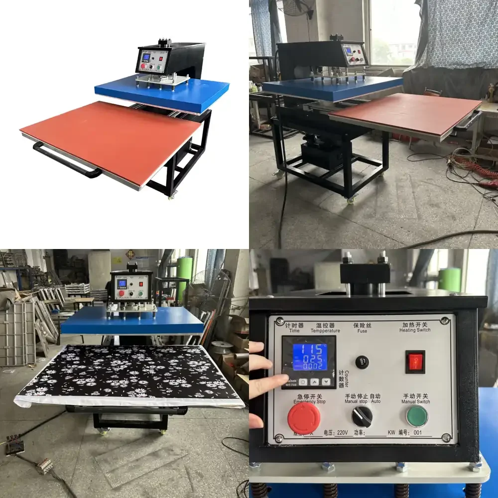2026 High Quality 1 Station Hydraulic Heat Press Machine 80x100cm Large Format Sublimation Printing Press for Garment for T