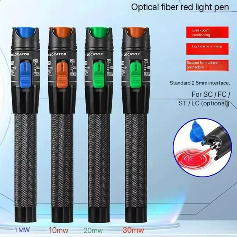 

Visual fault locator 5/10/20/30/50/60/70/80MW Fiber Optic Cable Test pen FTTH Optical Fiber Tester SC/FC/ST 2.5mm Interface VFL