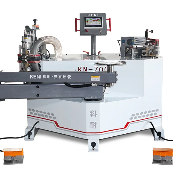 All-in-one Woodworking Curved Straight Trimming Pvc Wood Automatic Edge Banding Machine KN700