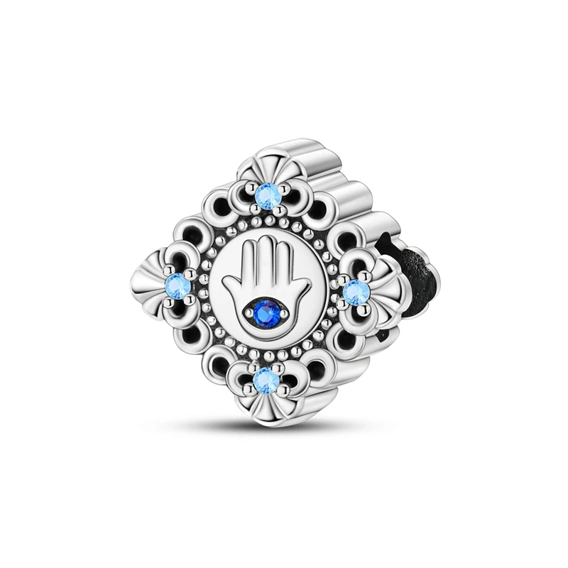 Popular 925 Sterling Silver Hand Of Fatima Charms Bead Fit Original Bracelet DIY Women Party Jewelry Gift