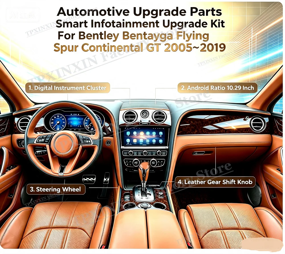 Smart Car Upgrade Kit For Bentley Bentayga Flying Spur Continental GT 2005~2019 Car Radio Digital Cluster Car Dashboard Panel