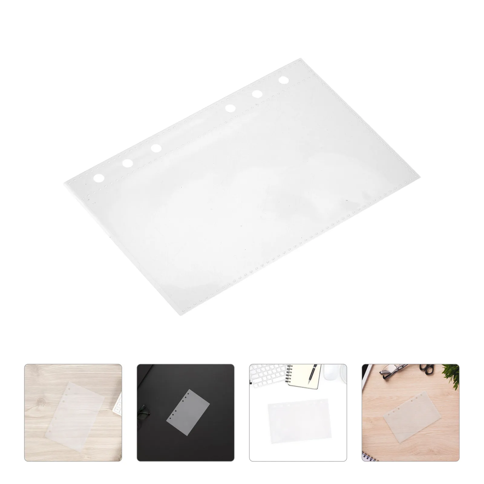 

20Pcs Transparent Binder Pockets Clear Plastic Card Holder Sheets A6 Size for Trading Cards Stickers Photo Organizer