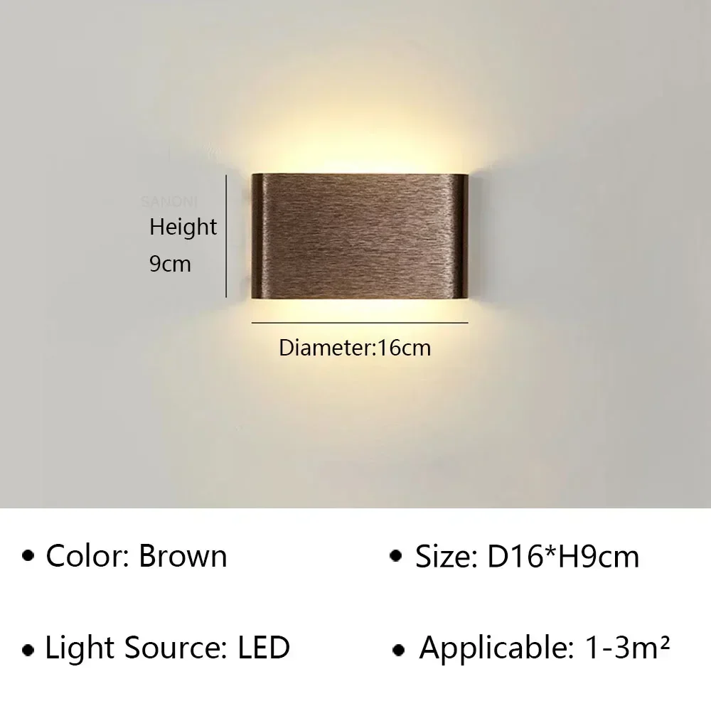 DAMIASMIL Moderne LED-Wandleuchte für Nachttisch, Wohnzimmer, Treppen, Gang, Badezimmer, Heimdekoration, Wandleuchte, Innenbeleuchtung, Glanz 4