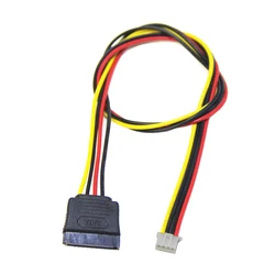 Tipo pequeno do ph 2.0mm 4pin ao fio 20awg do cabo da fonte de alimentação de 15pin hdd sata para o mini-em-um industrial hd pc pdd