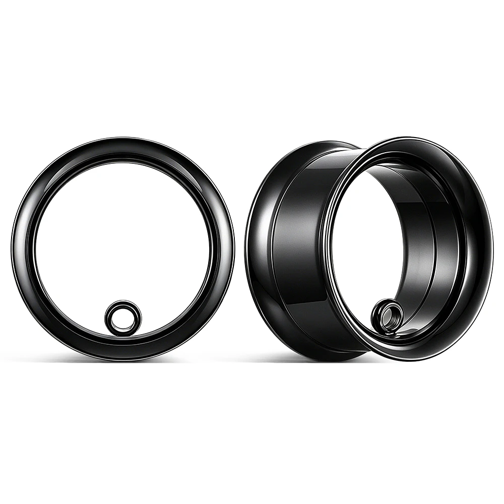 Casvort 2 Stück DIY Ohrhänger-Tunnel aus Edelstahl mit Schlaufe für fest hängende Ohrringe, Dehner, Piercing-Schmuck
