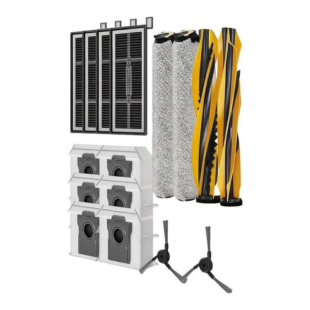 HEPA Filter Pack Robot Vacuum Accessories Absorbent Fibers Seamless Integration Efficient Filtration Pet Hair Removal