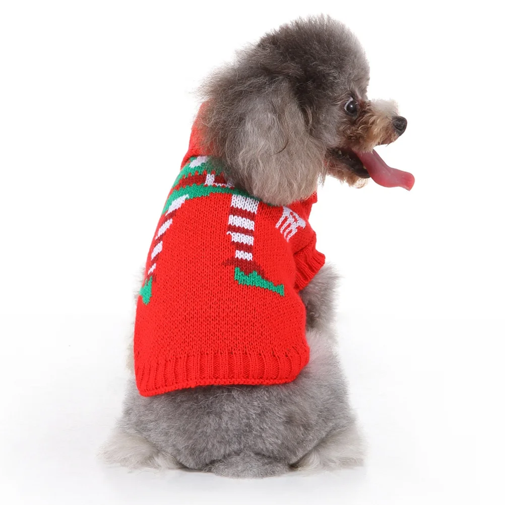 

Performing Clown Pattern Pet Christmas Clothes Sweater Size 2Xl Adorable Warm Dog Costume for Walking Jogging Special Occasion