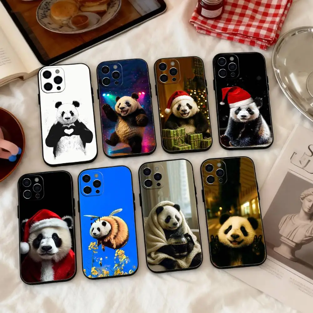 

F-Funny P-Pandas Phone Case Silicone Soft For IPhone 17 16 15 14 13 12 11 X XR Plus Pro Max Plus