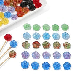 10pcs 15mm Colorful Crystal Glass Fancy Flower Beads Charm for Earring Necklace Bracelet DIY Jewelry Craft Making Accessory