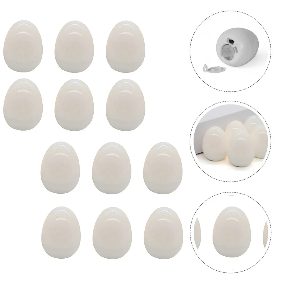 12 luci elettroniche a led senza fiamma, tealight per uova, decorazione per feste, per l'atmosfera natalizia di nozze