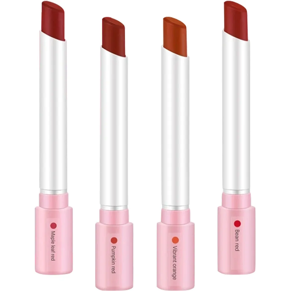 4Pcs Matte Lipstick Set Korean Style Lip Gloss Balm Bulk for Women All Skin Tones Matte Lipstick Lip Plumper Gloss
