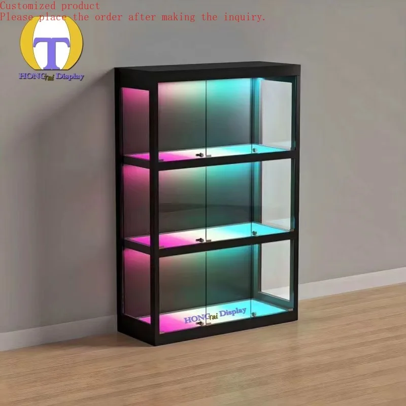 

Custom.Display Cabinet Smoke Shop Manufacture Cool New Style Suitable More Products Display Showcase White Glass Cabinet Case